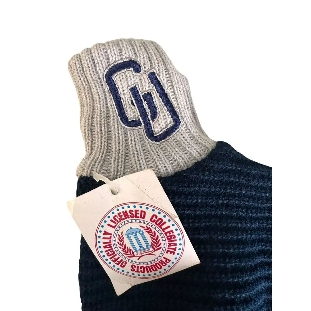 Vintage Collegiate GU Acrylic Knit Bootie Socks NWT